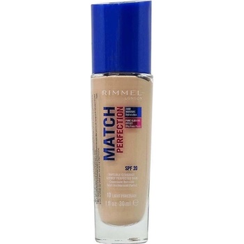 Rimmel London Match Perfection Foundation SPF20 make-up 10 Light Porcelain 30 ml