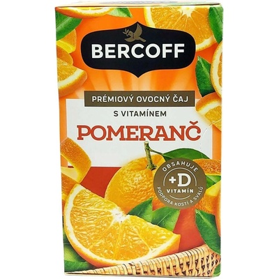Bercoff Prémiový ovocný čaj POMERANČ S VIT. D 16 x 2 g