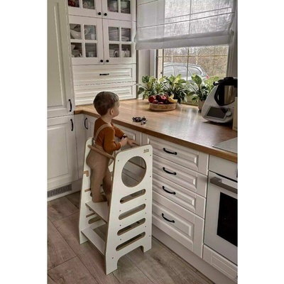 BabyWood Učiaca veža Kitchen Helper M white