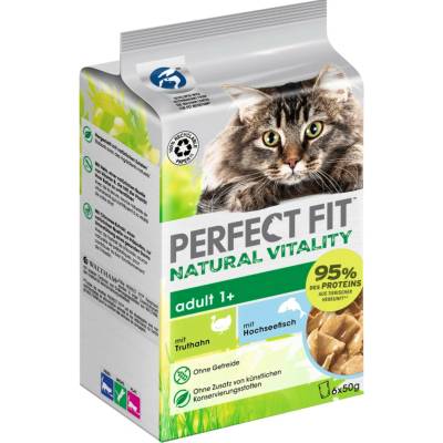 Perfect Fit Natural Vitality Adult 1+ mořské ryby s krocaním 36 x 50 g