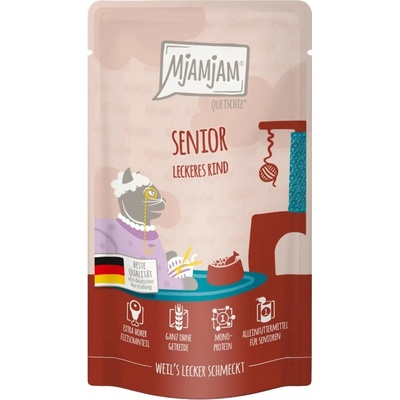 MjAMjAM stlačitelné kapsičky Senior Delicious Hovězí 125 g