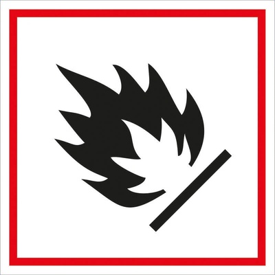 Walteco Symbol GHS 02 – HOŘLAVÉ 100x100mm, samolepka Množství: 1 ks , 20136