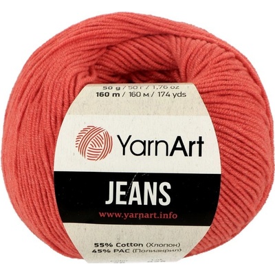 YarnArt Jeans 26 oranžovo červená