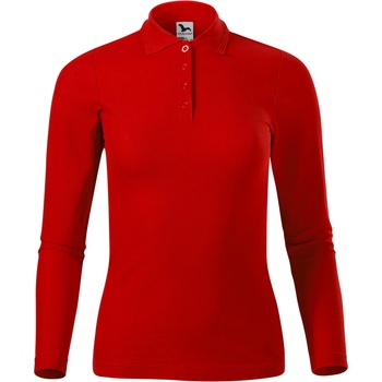 MALFINI Malfini pique polo ls 231 / Дамска поло риза с дълъг ръкав - червена m (2310714)
