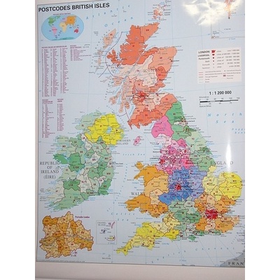 Velká Británie spediční - nástěnná mapa 100 x 140 cm, lamino + 2 lišty