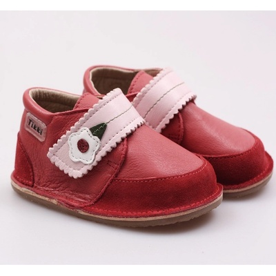 Tikki shoes kožené barefoot boty red velvet