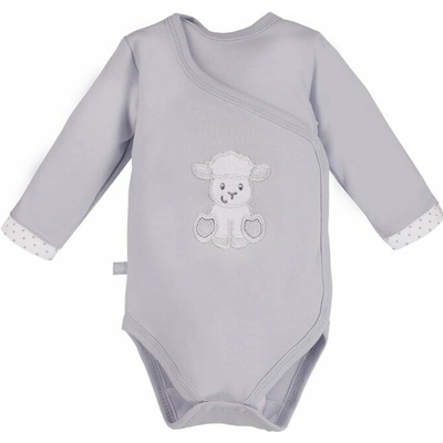 Eevi Body rozopínacie s dlhým rukávom NEWBORN šedé