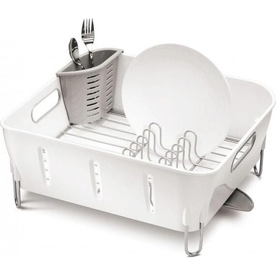 Odkapávač na nádobí Simplehuman – Compact, bílý plast KT1104