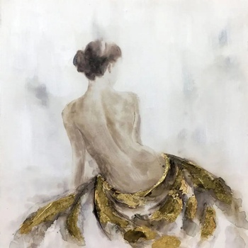 КАРТИНА С МАСЛЕНИ БОИ 35Х35 СМ. ЖЕНА