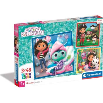 Clementoni - Puzzle 3x48 Gabby's Dollhouse - 40 - 99 piese