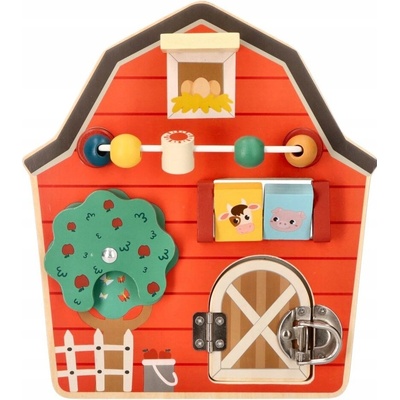 Adam Toys aktivní edukační tabule Farma červená