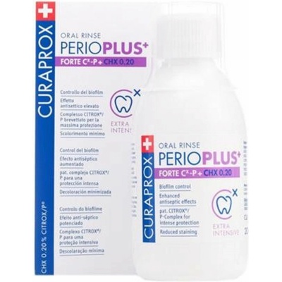 Curaprox Perio Plus+ FORTE CHX 0,20% s chlórhexidínu a citroxom 200 ml