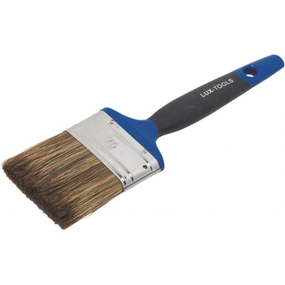 LUX-TOOLS Plochý štetec na lazúru s rukoväťou Softgrip 70 mm