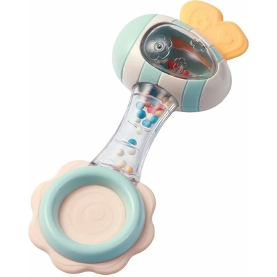 BabyOno Rattle With Teether hryzadielko s hrkálkou Bee