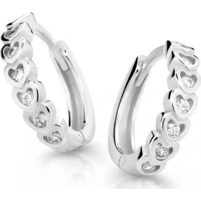 Cutie Diamonds dětské kruhové náušnice z bílého zlata s brilianty C3341-10-10-X-2-D
