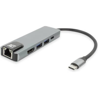 ACT AC7091 USB-C 4K докинг станция за 1 HDMI адаптер Silver (AC7091)