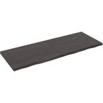 vidaXL Стенен рафт тъмнокафяв 160x60x(2-4) см обработен масивен дъб (363834)