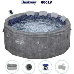 Bestway Надуваемо джакузи Bestway 6001V Carrara Smart AirJet 6, 170x65 см (6001V Carrara Smart AirJet 6)