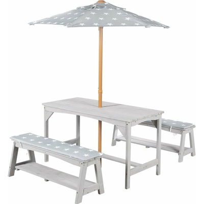 Roba Outdoor+ dětský zahradní nábytek šedá/light