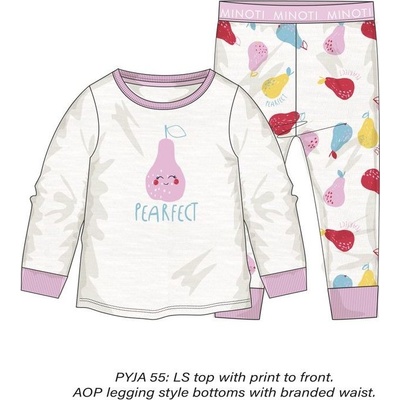 Minoti dívčí pyžamo PYJA 55 bílá