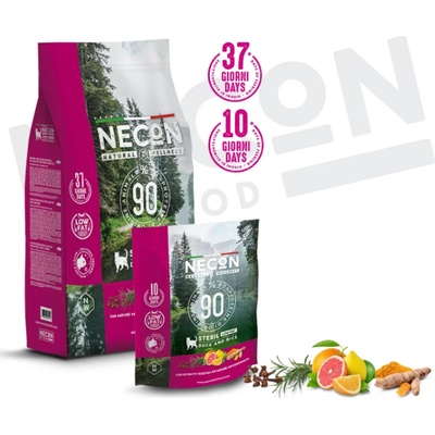 NECON Нискомаслена храна за кастрирани котки - патица с ориз