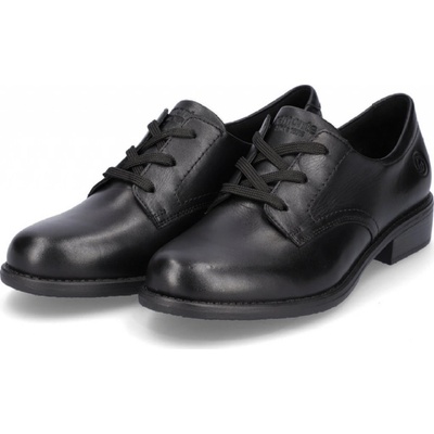 Remonte šněrovací polobotky na podpatku D0F01-00 černé – Zboží Mobilmania