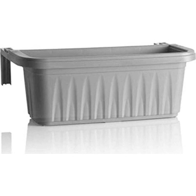 BAMA Závesný Kvetináč na zábradlie RONDINE, 50 cm, sivý