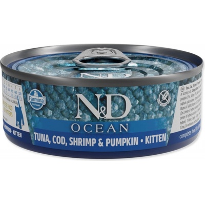 N&D Cat Ocean Kitten Tuna & Cod & Shrimp & Pumpkin 70 g