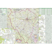 ZES Plzeňský kraj - nástěnná mapa 140 x 99 cm Varianta: bez rámu v tubusu, Provedení: laminovaná mapa v lištách