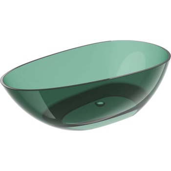 Mexen Glass teal свободностояща прозрачна вана 170 x 85 cm, хромиран капак - 58061708511 (58061708511)