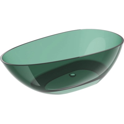 Mexen Glass teal свободностояща прозрачна вана 170 x 85 cm, хромиран капак - 58061708511 (58061708511)