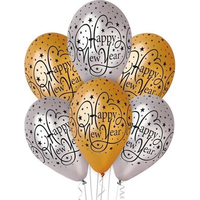Balonky Happy New Year metalické