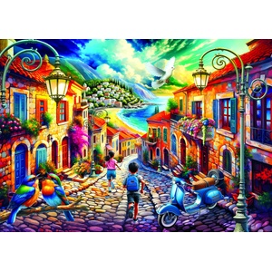 KS Games - Puzzle Mediterranean Street - 300 piese