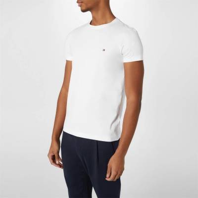 Tommy Hilfiger Тениска Tommy Hilfiger Stretch Slim Fit T-Shirt - White 100