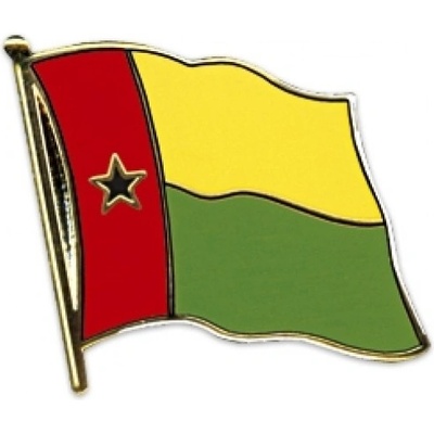 Odznak (pins) 20mm vlajka Guinea-Bissau - farebný