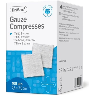 Dr.Max Gauze Compresses 7,5 x7,5 cm 100 ks