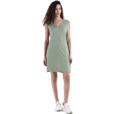 ICEBREAKER Wmns Merino 200 Granary Sleeveless V Neck Dress Lichen vzorek