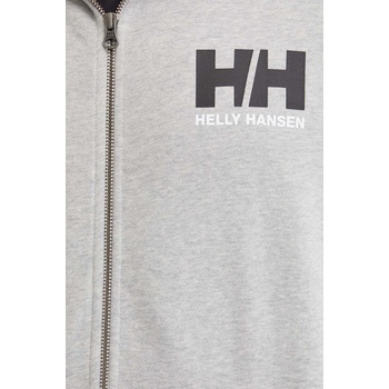 Helly Hansen Памучен суичър Helly Hansen HH LOGO в сиво с качулка с принт 30393 (30393)