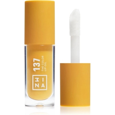 3INA The Color Lip Oil hydratačný olej na pery 137 Bright honey yellow sheer 4 ml