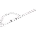 EXTOL транспортир/регулатор, заключващ се, дължина 278 mm, Inox, деление по mm, 0