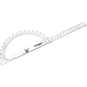 EXTOL транспортир/регулатор, заключващ се, дължина 278 mm, Inox, деление по mm, 0