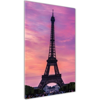 Vertikálny fotoobraz na skle Eiffelová veža Paríž 50x100 cm