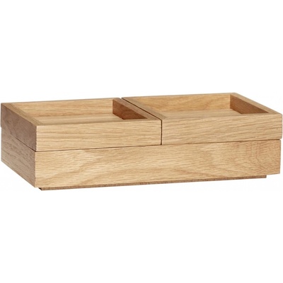 Hübsch Úložný box Oak Nature 24 cm