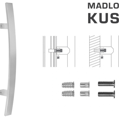 MPkovania FT - MADLO kód K41C 40x10 mm SP ks Rozteč madla: 300 mm, Rozmer profilu madla: 40x10 mm, Dĺžka: 500 mm