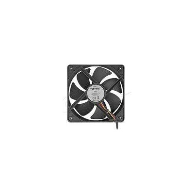Delock Axial Fan 24 V DC 120 x 120 x 25 mm Black 67303