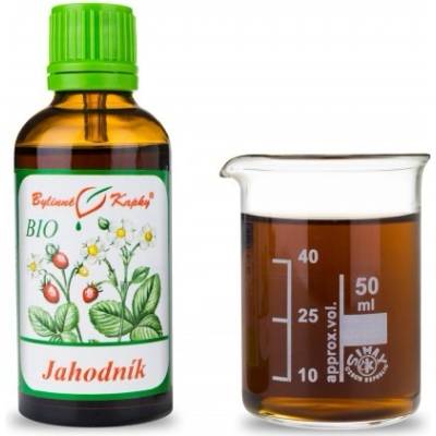Bylinné kapky Jahodník list + kvet BIO bylinné kvapky tinktúra 50 ml