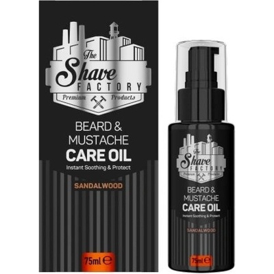 The Shave Factory Beard and Mustache Care Oil SandalWood - olej na bradu a fúzy s vôňou santalového drievka 75 ml (väčšie balenie)