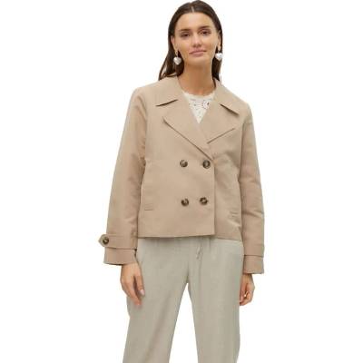 VERO MODA Палто Vero moda Chloemia Short coat - Beige (Silver Mink)