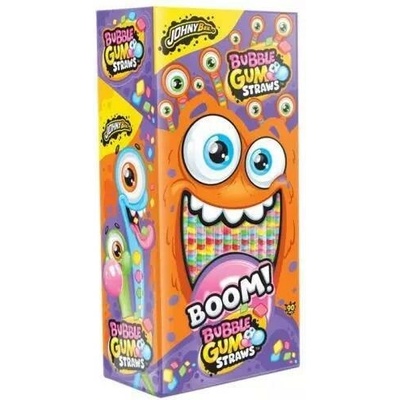 JohnyBee žvýkačka bubble gum straws 12g