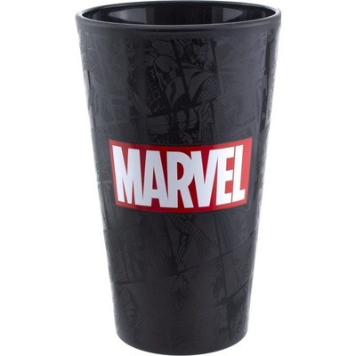 CurePink Sklenice Marvel Logo PP7981MC 400 ml